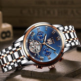 Luxury Stainless Steel Band Gold Wristwatch - FashionByTeresa